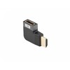 LANBERG adapteris HDMI - HDMI M/F 8K kampinis į kairę aliuminio sidabrinė