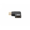 LANBERG adapteris HDMI - HDMI M/F 8K kampinis į kairę aliuminio sidabrinė