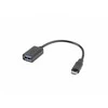 LANBERG adapter micro USB M USB-A F 2.0 0.15m OTG juodas