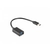 LANBERG adapter USB-C M USB-A F 2.0 0.15m OTG juodas