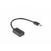 LANBERG adapter USB-C M USB-A F 2.0 0.15m OTG juodas
