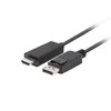 Lanberg | DisplayPort į HDMI kabelis | CA-DPHD-11CC-0050-BK | DisplayPort kištukas | HDMI kištukas | DP į HDMI | 3 m