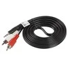 LANBERG CA-MJRC-10CC-0020-BK stereo garso kabelis Mini Jack 3.5mm M -> 2x RCA Cinch 2m
