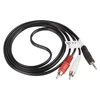 LANBERG CA-MJRC-10CC-0015-BK stereo garso kabelis Mini Jack 3.5mm M -> 2x RCA Cinch 1.5m