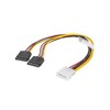 LANBERG CA-HDSA-11CU-0030 maitinimo kabelis MOLEX M ->SATA F x2 30cm