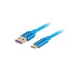 LANBERG CA-USBO-21CU-0005-BL Premium laidas USB-C M A M 2.0 0.5M Mėlyna Super Charge