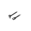 LANBERG CA-SASA-13CU-0050-BK CABLE SATA DATA II 6GB/S F/F 50cm METAL CIP ANGLED Juodas