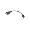 LANBERG usb micro-B M USB-A F 2.0 cable 0.15m OTG juodas