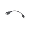 LANBERG usb micro-B M USB-A F 2.0 cable 0.15m OTG juodas