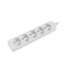 LANBERG PS0-05E-0150-W 1.5M Baltas 5X 230V Lanter EXTENSION PL. CABLE FROM FULL COPPER