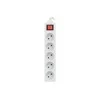 LANBERG PS1-05E-0150-W 1.5M Baltas LANTERGE CURVE 5X 230V PL WITH CIRCUIT BREAKER FULL COPPER