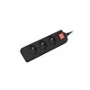 LANBERG PS1-03E-0150-BK 1.5M Juodas LANTERGE CURVE 3X 230V PL SU GRANDINĖS IŠJUNGIKLIU PILNAS VARIS