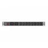 LANBERG maitinimo paskirstymo blokas PDU 19 1U 16A 2x C19 8x IEC C13 lizdai 2m juodas C20
