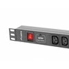 LANBERG maitinimo paskirstymo blokas PDU 19 1U 16A 8x IEC C13 lizdai 2m juodas C20