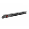 LANBERG maitinimo paskirstymo blokas PDU 19 1U 16A 8x IEC C13 lizdai 2m juodas C20