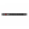 LANBERG maitinimo paskirstymo blokas PDU 19 1U 16A 8x IEC C13 lizdai 2m juodas C20