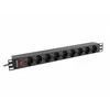 LANBERG maitinimo paskirstymo blokas PDU 19 1U 16A 9 schuko 3m juodas