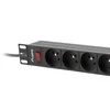 LANBERG PDU-09E-0300-BK PDU 1U 16A 9 sockets uni-schuko 3m Juodas