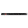 LANBERG PDU-04E04I-0200-BK Maitinimo blokas 1U 16A 8 lizdai 4xE-4xIEC 2m Juodas
