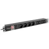 LANBERG PDU-04E04I-0200-BK Maitinimo blokas 1U 16A 8 lizdai 4xE-4xIEC 2m Juodas