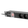 LANBERG PDU-04E04I-0200-BK Maitinimo blokas 1U 16A 8 lizdai 4xE-4xIEC 2m Juodas
