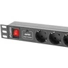 LANBERG PDU-07F-0200-BK PDU 1U 16A 7 sockets schuco 2m Juodas