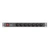LANBERG PDU-07E-0200-IEC-BK PDU 1U 10A 7 sockets French 2m Juodas