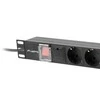 LANBERG PDU-07F-0200-IEC-BK PDU 1U 10A 7 sockets schuco 2m Juodas