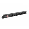 LANBERG PDU-07E-0200-IEC-BK PDU 1U 10A 7 sockets French 2m Juodas