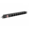LANBERG PDU-07F-0200-BK PDU 1U 16A 7 sockets schuco 2m Juodas