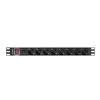 LANBERG PDU 19inch 1U 16A 8x Shuko 2m juodas