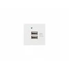 LANBERG AC 45x45 lizdas 230V 5V 2xUSB 2.1A baltas