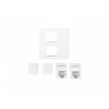 LANBERG 2xRJ45 45x45 lizdas + Keystone 2xcat. 6 UTP baltas