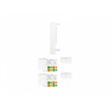 LANBERG 2xRJ45 45x45 lizdas + Keystone 2xcat. 6 UTP baltas