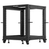 Lanberg Open Rack 12U 600x600-1100 reguliuojamas juoda