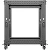 Lanberg Open Rack 12U 600x600-1100 reguliuojamas juoda