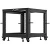 Lanberg Open Rack 9U 600x600-1100 reguliuojamas juoda