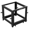 Lanberg Open Rack 9U 600x600-1100 reguliuojamas juoda