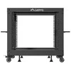 Lanberg Open Rack 9U 600x600-1100 reguliuojamas juoda