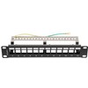 Lanberg Patch skydelis pusty 12 port 1U 10" FTPczarny