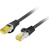 PATCHCORD CAT.6A S/FTP LSZH CU 3M Juodas FLUKE PASSED LANBERG