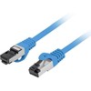 PATCHCORD KAT.8.1 S/FTP LSZH CU 3M Mėlynas FLUKE PASSED LANBERG