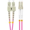 FIBER OPTIC PATCHCORD MM LC/UPC-SC/UPC DUPLEX 3.0MM OM4 50/125 LSZH 0.5M PURPLE LANBERG