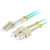 FIBER OPTIC PATCHCORD MM LC/UPC-SC/UPC DUPLEX 3.0MM OM3 50/125 LSZH 2M AQUA LANBERG