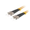 FIBER OPTIC PATCHCORD MM ST/UPC-ST/UPC DUPLEX 3.0MM OM2 50/125 LSZH 15M ORANŽINĖ LANBERG