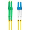 FIBER OPTIC PATCHCORD SM LC/APC-LC/UPC DUPLEX 3.0MM LSZH G657A1 1M GELTONAS LANBERG