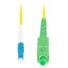 FIBER OPTIC PATCHCORD SM LC/UPC-SC/APC SIMPLEX 3.0MM LSZH G657A1 1M Geltonas LANBERG