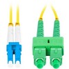 FIBER OPTIC PATCHCORD SM LC/UPC-SC/APC DUPLEX 3.0MM LSZH G657A1 0.5M GELTONAS LANBERG