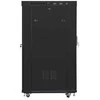 LANBERG FF01-8022-12BL laisvai pastatomas stovas 19 colių savaime surenkamas plokščias paketas 22U/800x1000mm juodas stiklinių durų LCD