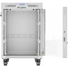 LANBERG laisvai pastatoma stelažinė spintelė 19/15U 600x800 stiklinių durelių LCD plokščias komplektas pilkas V2